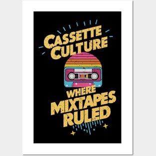 Cassette Culture Where Mixtapes Ruled Retro Vintage Design Posters and Art